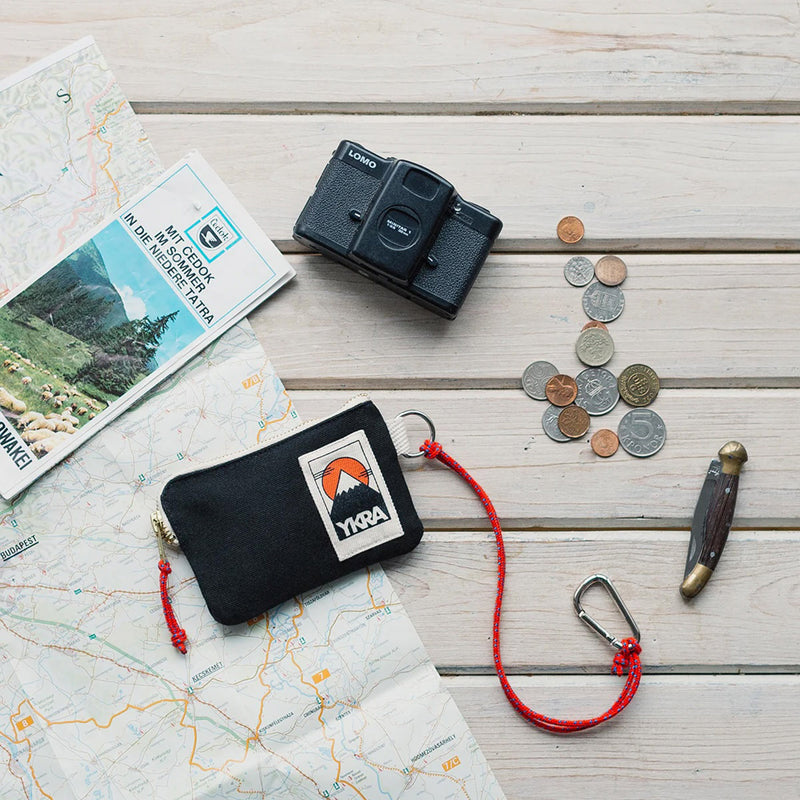 Cotton Canvas Mini Wallet - Black