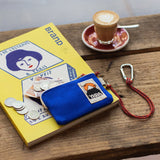 Cotton Canvas Mini Wallet - Blue