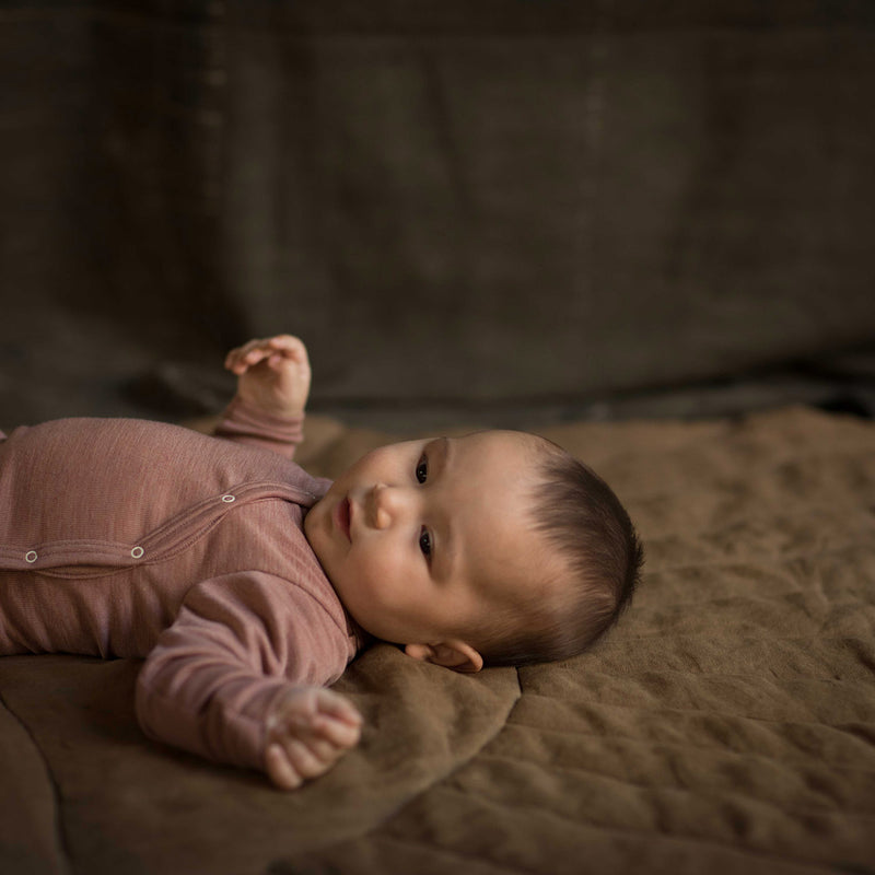 Linen Quilted Play Mat - Walnut