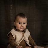 Eider Baby & Kids Vest - Merino Wool Fleece - Sandstorm