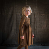 Ibis Baby & Kids Dress - Merino Wool & Silk - Almond