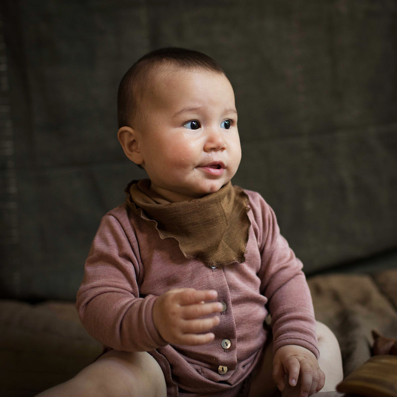 Dove Baby Cardigan - Merino Wool & Silk - Orchid