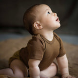 Crane Baby Body - Merino Wool & Silk - Almond