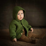 Tinker Baby & Kids Jacket - Merino Wool Fleece - Forest