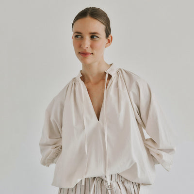 Women's Cotton Irissa Blouse - White Sand