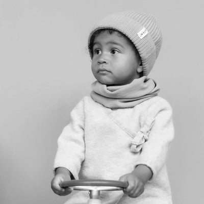 Kids Merino Wool Beanie - Nut