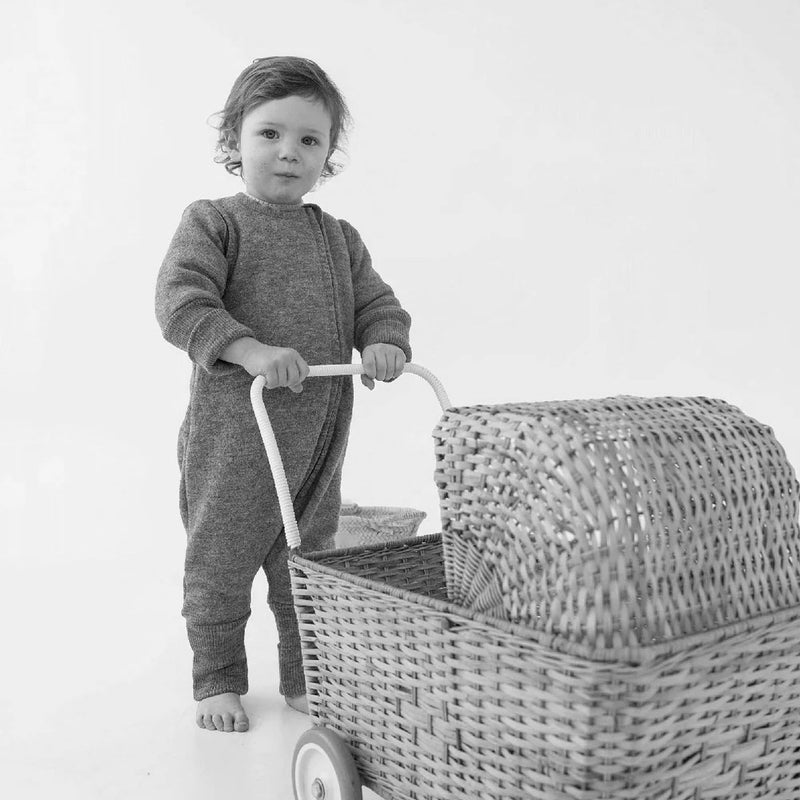 Baby & Kids Boiled Merino Wool Sleeping Bag w/Removeable Sleeves - Natur