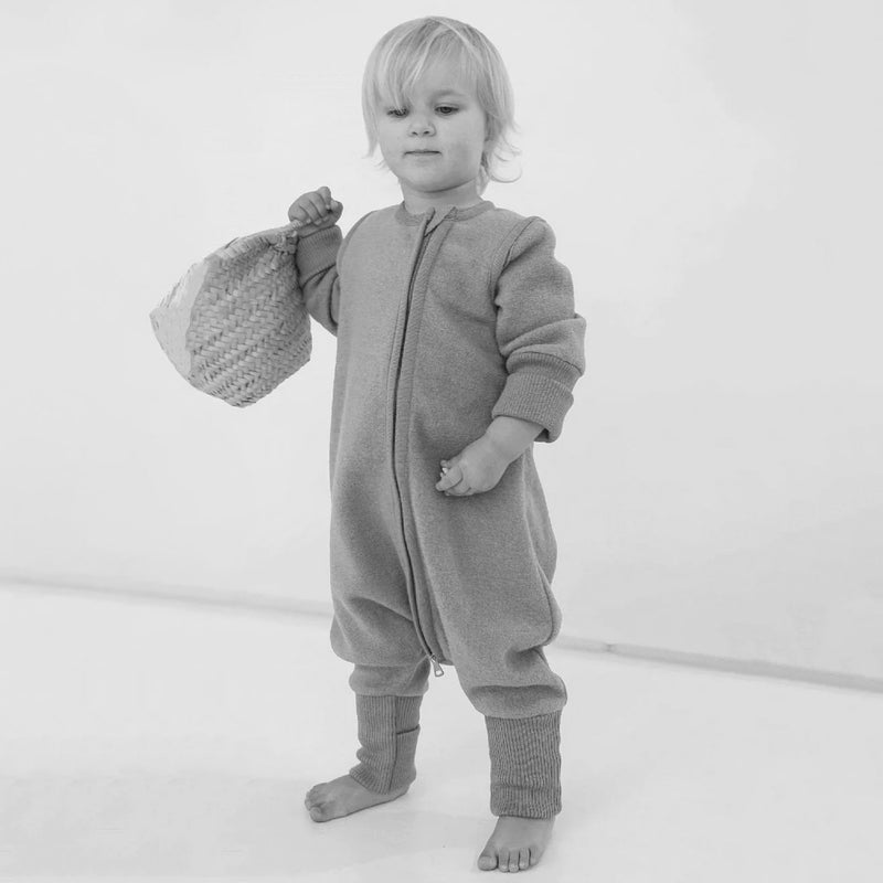 Baby & Kids Boiled Merino Wool Sleeping Bag w/Removeable Sleeves - Sage