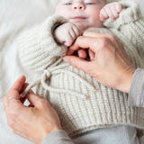 Baby Merino Wool/Alpaca/Silk Wrap Cardigan - Beige