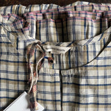 Women's Handloomed Silk/Cotton Poppy Stringed Dress - Beige/Charcoal Check
