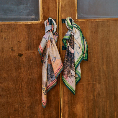 Women's Handloomed Silk Eddy Neckerchief - Passing Clouds