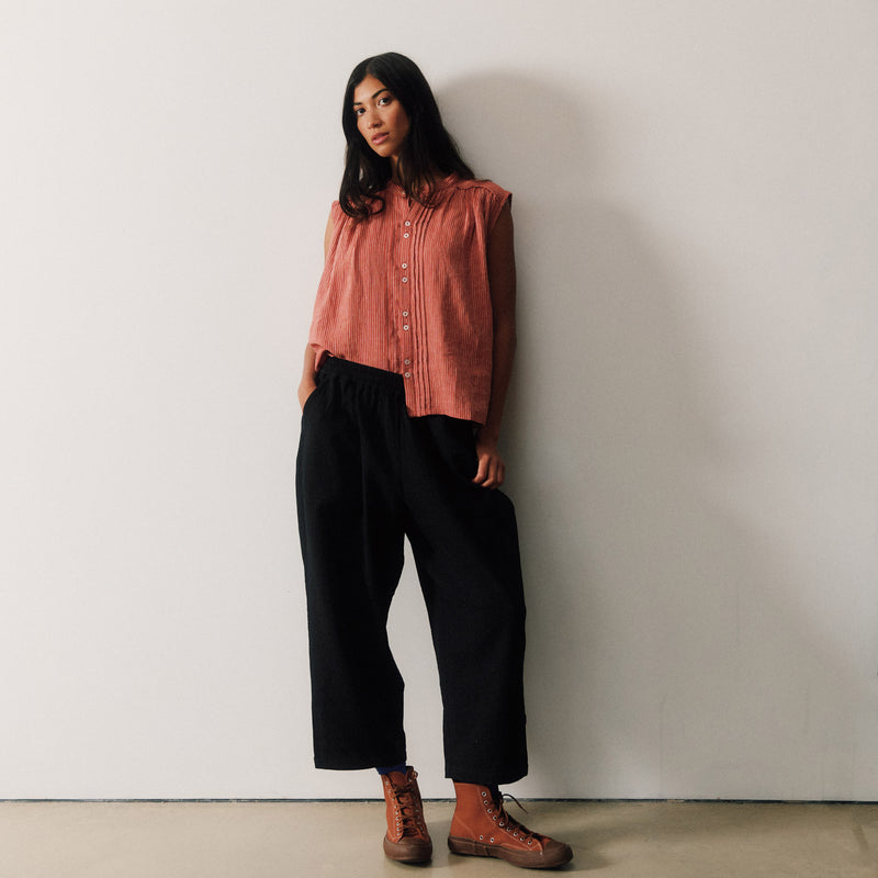 Women's Linen Deli Shirt - Brick