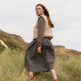 Women's Teddy Wool Aida Vest - Natural