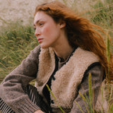 Women's Teddy Wool Aida Vest - Natural