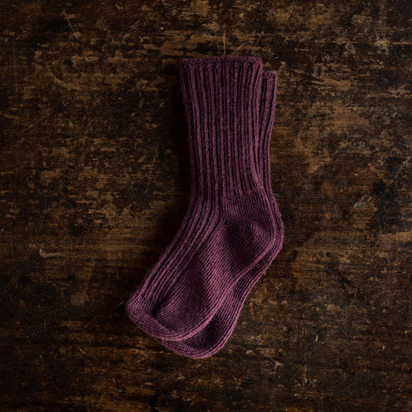 Adults Merino Wool Socks - Aubergine Melange – MamaOwl