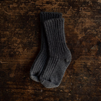 Adults Merino Wool Socks - Dark Grey Melange