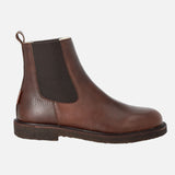 Women's Leather Wool Lined Waterproof Chelsea Boots - Dark Brown
