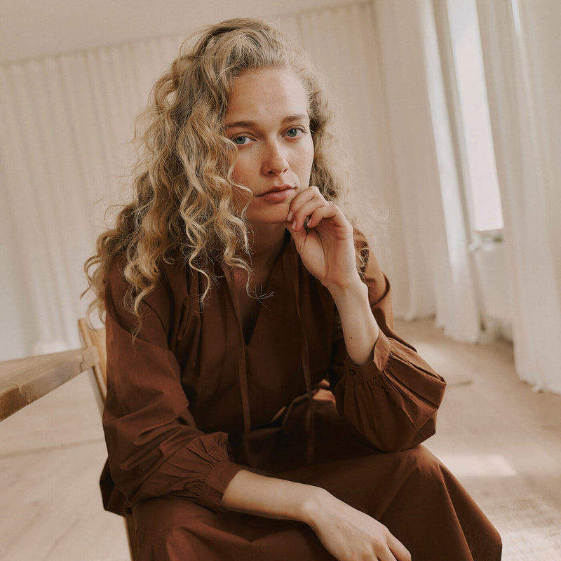 Women's Cotton Irissa Dress - Cambridge Brown