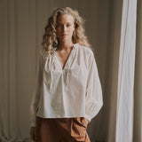 Women's Cotton Irissa Blouse - White Sand