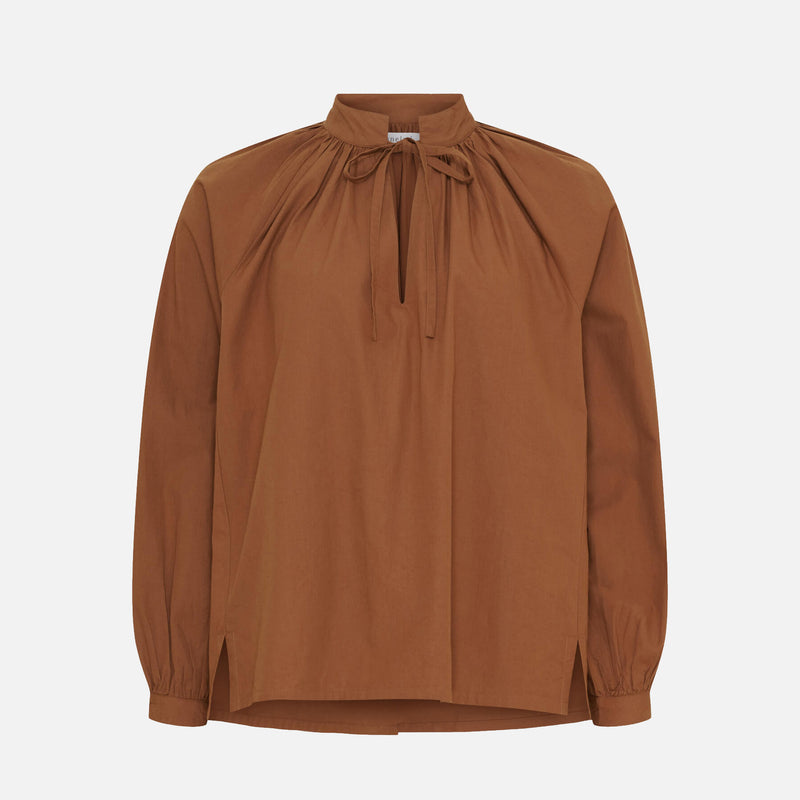 Women's Cotton Irissa Blouse - Cambridge Brown