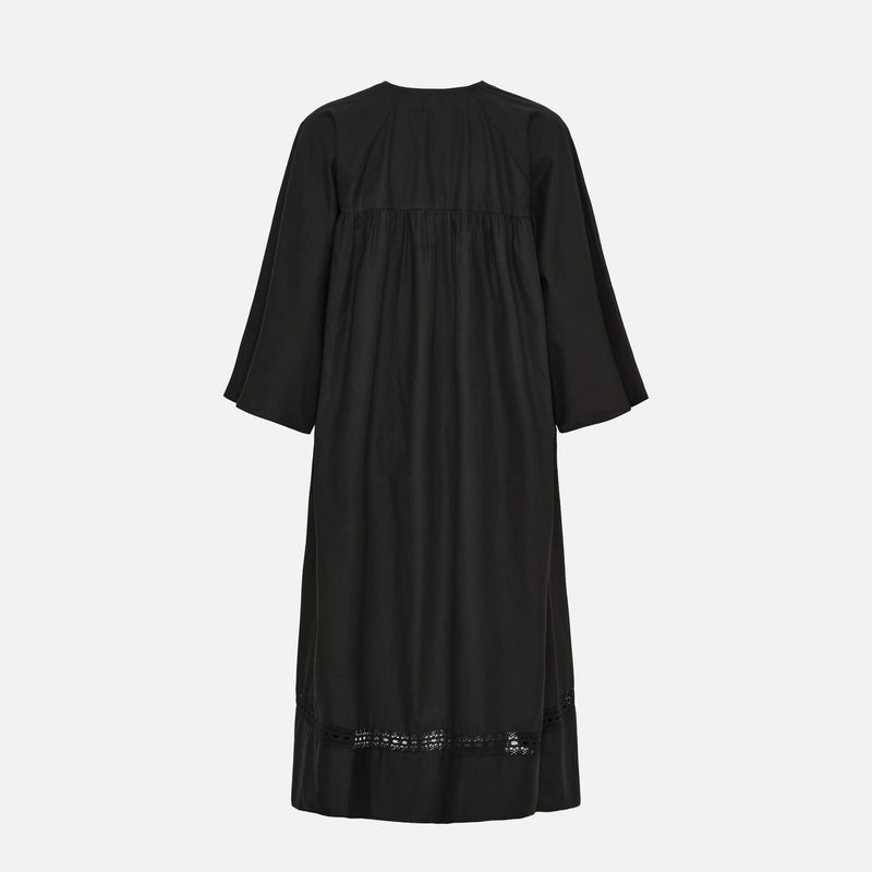 Women's Cotton Siri 3/4 Sleeve Dress - Black