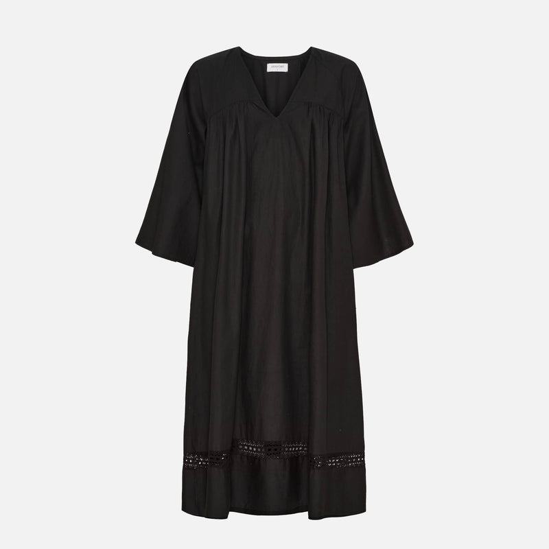Women's Cotton Siri 3/4 Sleeve Dress - Black