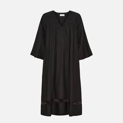 Women's Cotton Siri 3/4 Sleeve Dress - Black