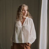 Women's Cotton Irissa Blouse - White Sand