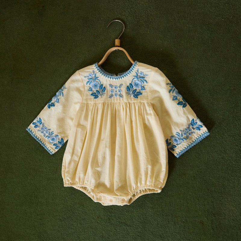 Baby Linen LS Stevie Romper - Cream