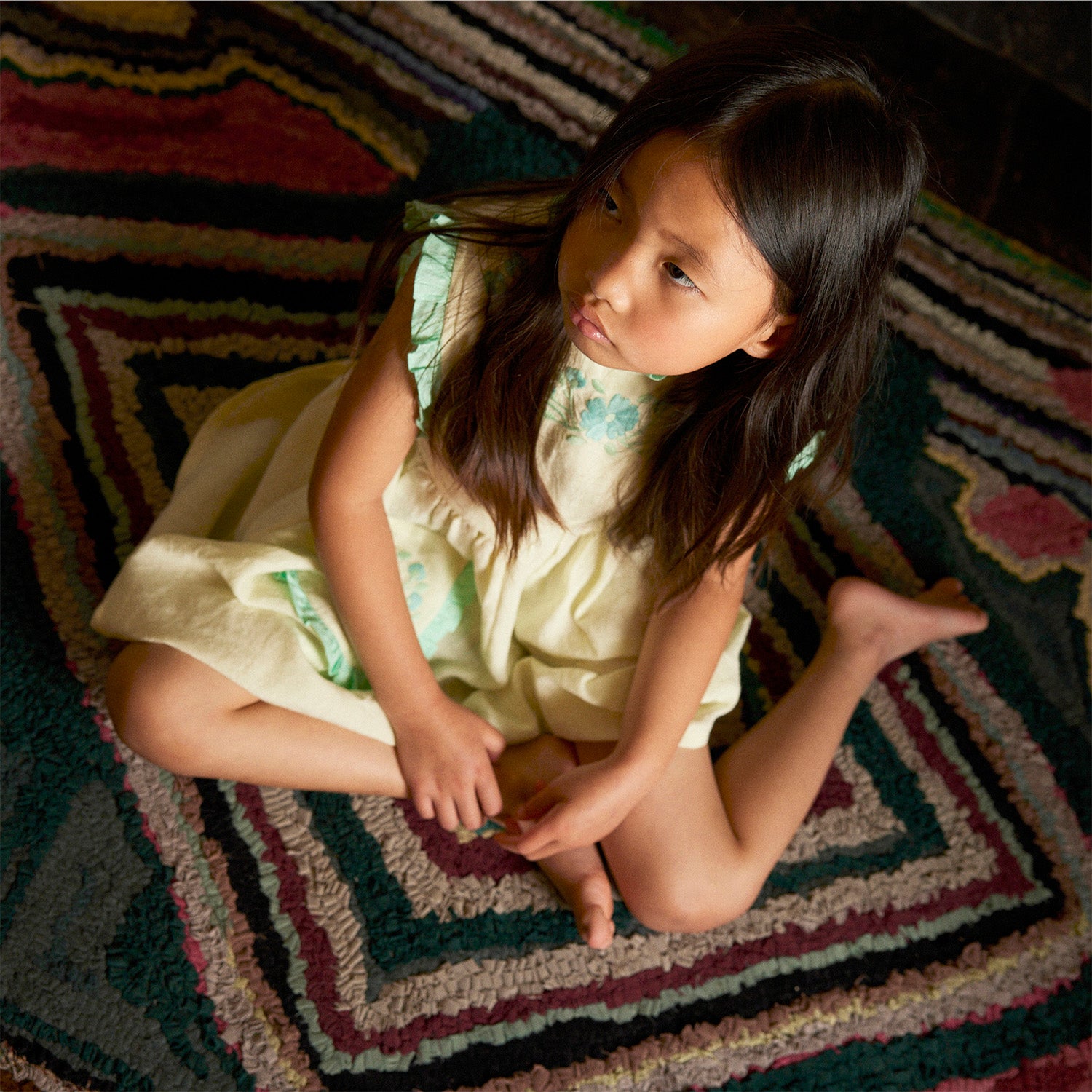 Kids Linen Ida Dress - Mint Cream/Seaglass – MamaOwl