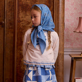 Kids Cotton Voile Signature Scarf - Book Blue