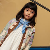 Kids Cotton Voile Signature Scarf - Book Blue