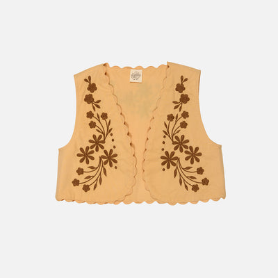Kids Linen Bonnie Gilet - Vintage Melba