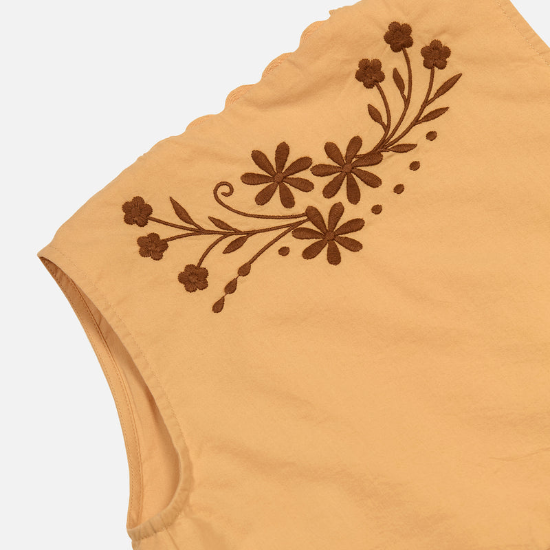 Kids Linen Bonnie Gilet - Vintage Melba