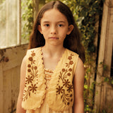 Kids Linen Bonnie Gilet - Vintage Melba