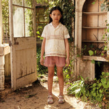 Kids Cotton Donny Ribbons Shirt - Cream