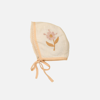 Baby & Kids Linen Josephine Bonnet - Cream