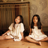 Kids Cotton Minerva Dress - Cream