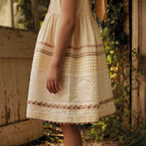 Kids Cotton Minerva Dress - Cream