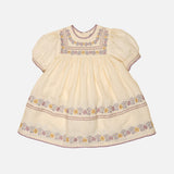 Kids Linen Patsy Ribbons Dress - Cream