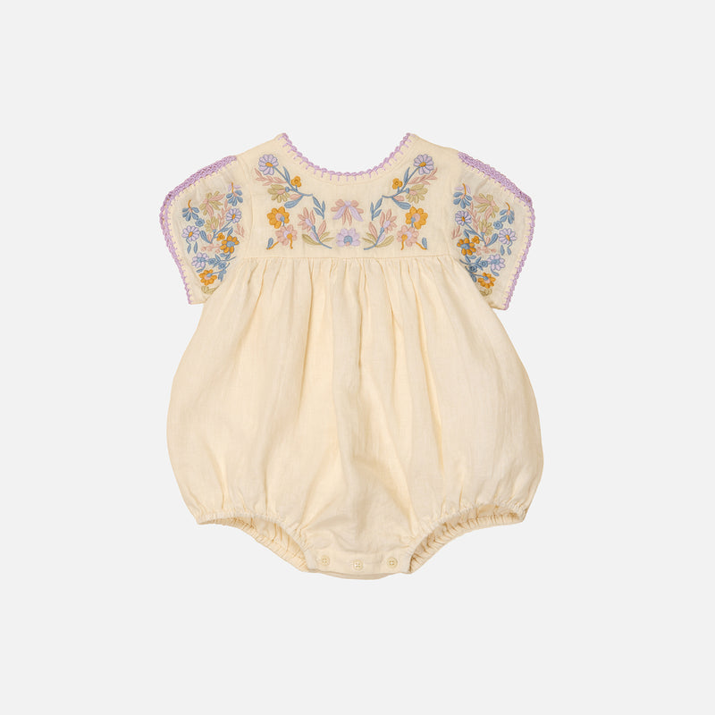 Baby Linen Stevie Bubble Romper - Cream