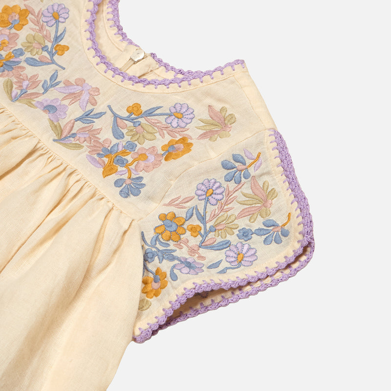 Kids Linen Stevie Blouse - Cream