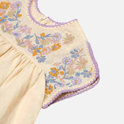 Kids Linen Stevie Blouse - Cream