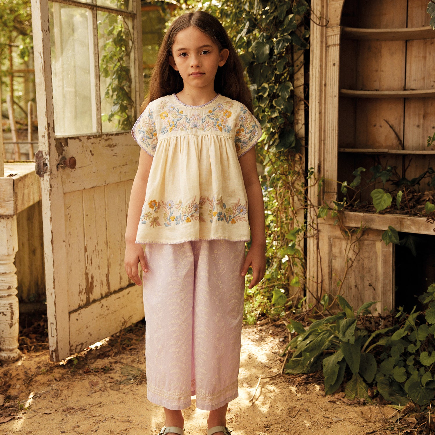Kids Linen Stevie Blouse - Cream – MamaOwl