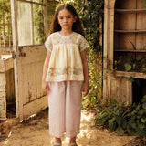 Kids Linen Stevie Blouse - Cream
