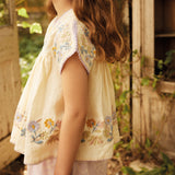 Kids Linen Stevie Blouse - Cream
