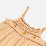 Kids Cotton Tammy Midi Sundress - Peach Yoghurt