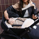 Merino Sheepskin Universal Mini Pushchair Footmuff - Milk