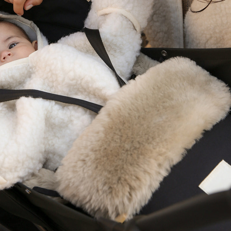 Merino Sheepskin Universal Mini Pushchair Footmuff - Toast