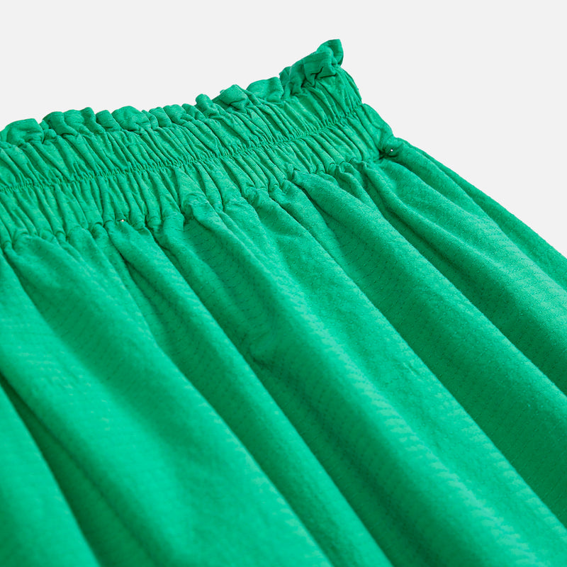 Women's Cotton Evasé Skirt - Emerald